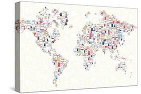 Gadgets - World Map-cienpies-Stretched Canvas