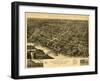 Gadsden, Alabama - Panoramic Map-Lantern Press-Framed Art Print