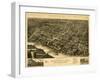 Gadsden, Alabama - Panoramic Map-Lantern Press-Framed Art Print