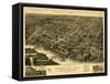 Gadsden, Alabama - Panoramic Map-Lantern Press-Framed Stretched Canvas