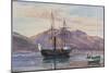 Gaeta: a Steam Frigate-Giacinto Gigante-Mounted Premium Giclee Print