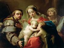 Madonna and Child with Saints John, Anna and Rocco, circa 1785-Gaetano Gandolfi-Giclee Print