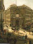 Via Toledo from Holy Spirit Square and Palazzo Doria D'Angri in Naples, 1837-Gaetano Gigante-Giclee Print