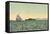 Gaff-Rigged Ketch-null-Framed Stretched Canvas