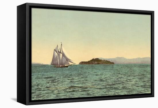 Gaff-Rigged Ketch-null-Framed Stretched Canvas