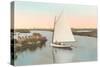 Gaff-Rigged Sailboat in Lagoon-null-Stretched Canvas