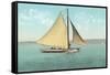 Gaff-Rigged Sailboat-null-Framed Stretched Canvas