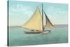 Gaff-Rigged Sailboat-null-Stretched Canvas