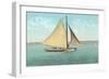 Gaff-Rigged Sailboat-null-Framed Art Print