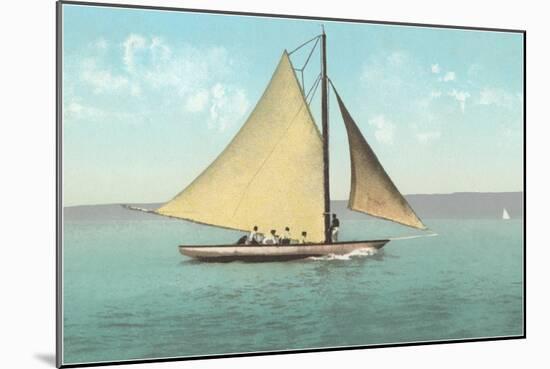 Gaff-Rigged Sailboat-null-Mounted Art Print
