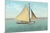 Gaff-Rigged Sailboat-null-Mounted Art Print