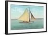 Gaff-Rigged Sailboat-null-Framed Art Print