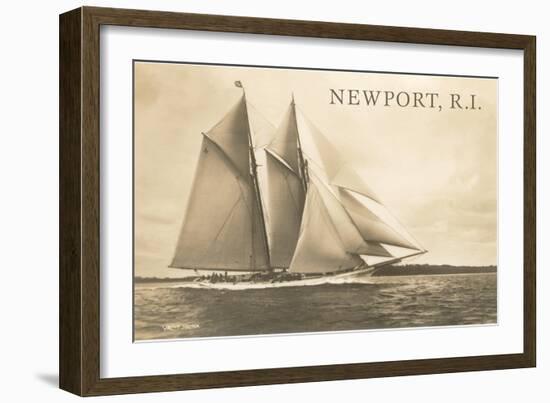 Gaff-Rigged Schooner, Newport, Rhode Island-null-Framed Art Print