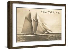 Gaff-Rigged Schooner, Newport, Rhode Island-null-Framed Art Print