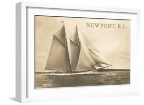 Gaff-Rigged Schooner, Newport, Rhode Island-null-Framed Art Print