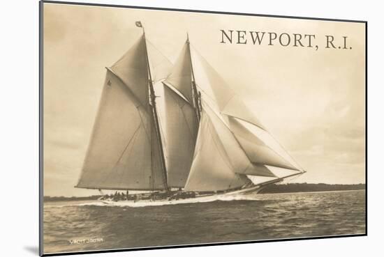 Gaff-Rigged Schooner, Newport, Rhode Island-null-Mounted Art Print