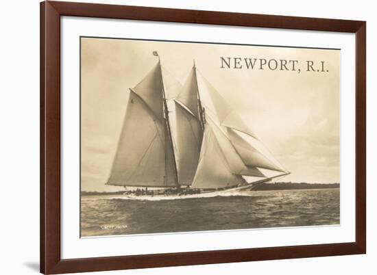 Gaff-Rigged Schooner, Newport, Rhode Island-null-Framed Art Print