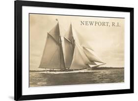 Gaff-Rigged Schooner, Newport, Rhode Island-null-Framed Art Print