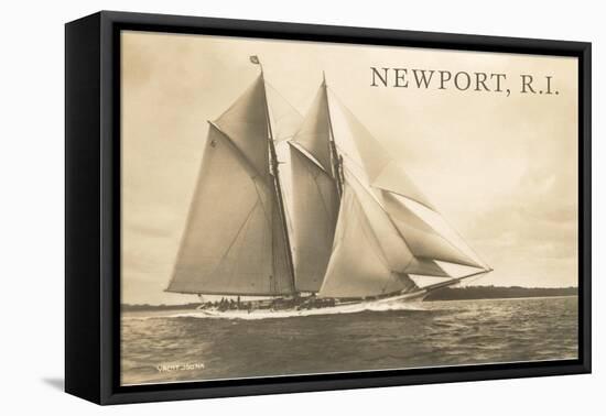 Gaff-Rigged Schooner, Newport, Rhode Island-null-Framed Stretched Canvas