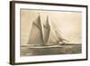 Gaff-Rigged Schooner with Multiple Jibs-null-Framed Art Print