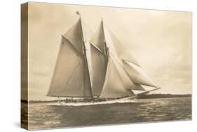 Gaff-Rigged Schooner with Multiple Jibs-null-Stretched Canvas