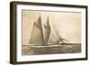 Gaff-Rigged Schooner with Multiple Jibs-null-Framed Art Print