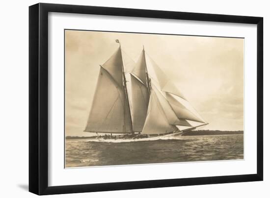 Gaff-Rigged Schooner with Multiple Jibs-null-Framed Art Print