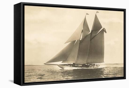 Gaff-Rigged Schooner-null-Framed Stretched Canvas