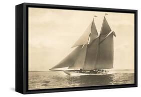 Gaff-Rigged Schooner-null-Framed Stretched Canvas