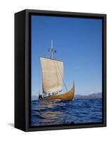Gaia, Replica Viking Ship, Norway, Scandinavia-David Lomax-Framed Stretched Canvas