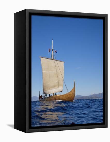 Gaia, Replica Viking Ship, Norway, Scandinavia-David Lomax-Framed Stretched Canvas