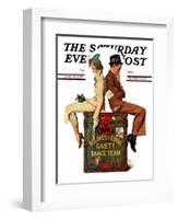 "Gaiety Dance Team" Saturday Evening Post Cover, June 12,1937-Norman Rockwell-Framed Giclee Print