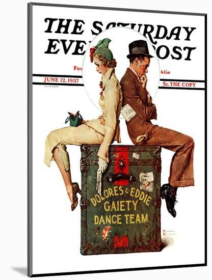 "Gaiety Dance Team" Saturday Evening Post Cover, June 12,1937-Norman Rockwell-Mounted Giclee Print