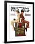 "Gaiety Dance Team" Saturday Evening Post Cover, June 12,1937-Norman Rockwell-Framed Giclee Print