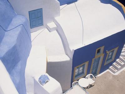 Traditionally Painted Greek House in Oia