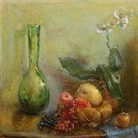 Orchid with Basket of Fruit and Green Vase-Gail Schulman-Giclee Print