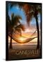 Gainesville, Florida - Hammock and Sunset-Lantern Press-Framed Art Print