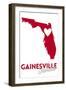 Gainesville, Florida - Heart Design-Lantern Press-Framed Art Print