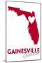 Gainesville, Florida - Heart Design-Lantern Press-Mounted Art Print