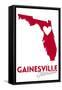 Gainesville, Florida - Heart Design-Lantern Press-Framed Stretched Canvas