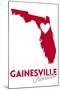 Gainesville, Florida - Heart Design-Lantern Press-Mounted Art Print