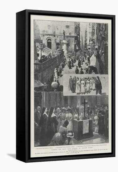 Gaining the Holy Year Jubilee in Italian Cities-G.S. Amato-Framed Stretched Canvas