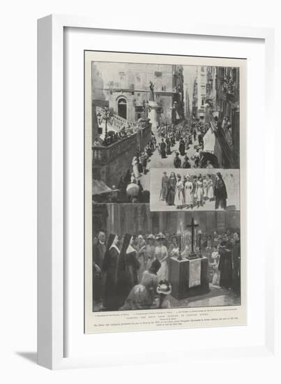Gaining the Holy Year Jubilee in Italian Cities-G.S. Amato-Framed Giclee Print