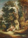 A Wooded Landscape with Cattle and Herdsmen-Gainsborough Dupont-Giclee Print