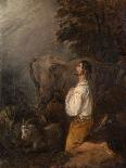 A Wooded Landscape with Cattle and Herdsmen-Gainsborough Dupont-Giclee Print