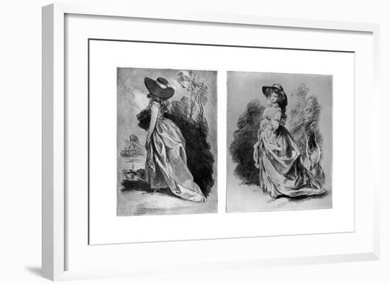 Gainsborough's Studies for His Celebrated Portrait of the Duchess of Devonshire, C1787-Thomas Gainsborough-Framed Giclee Print