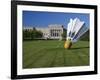 Gaint Shuttlecock Sculpture in Front of a Museum, Nelson Atkins Museum of Art, Kansas City-null-Framed Photographic Print