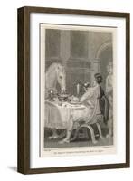 Gaius Caesar Caligula Fed His Horse Swift at His Table from Golden Tableware-null-Framed Art Print