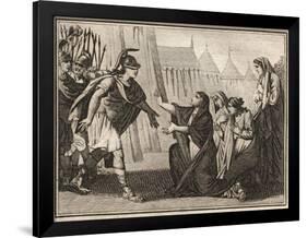 Gaius Marcius (Caius Marcius) Coriolanus and his mother Veturia (488 BC)-French School-Framed Giclee Print