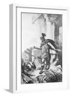 Gaius Marius among Ruins of Carthage-null-Framed Giclee Print